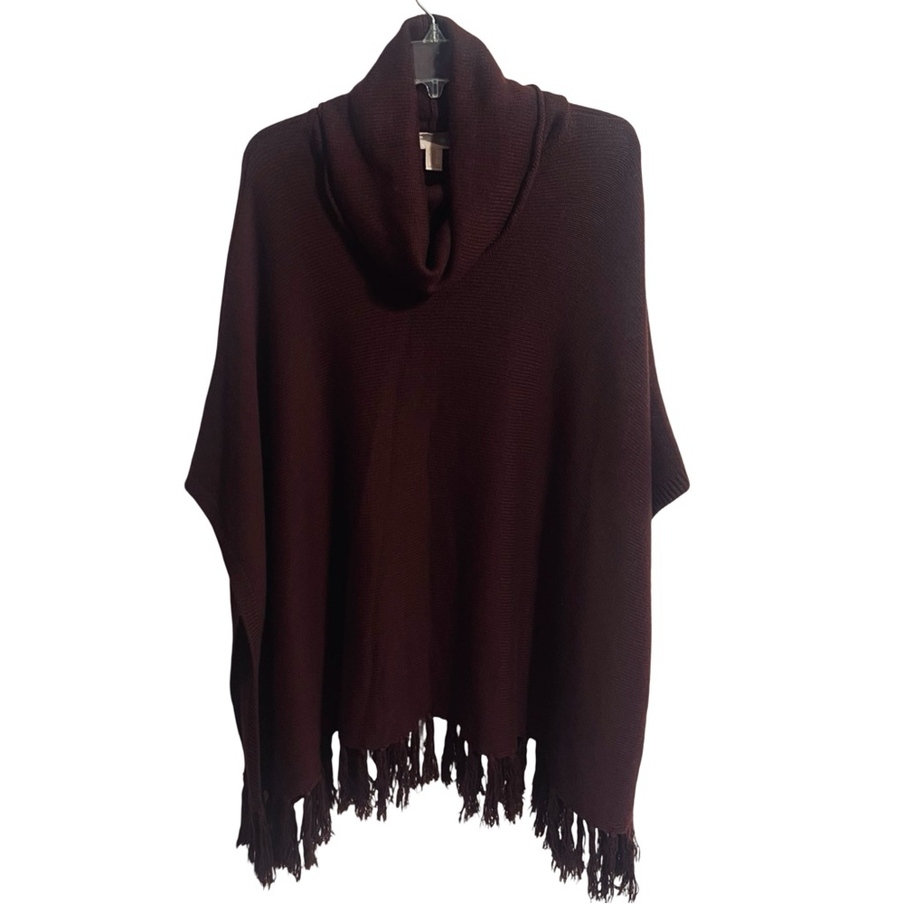 Forever 21 Woman’s Burgundy Cowl Neck Knit Poncho